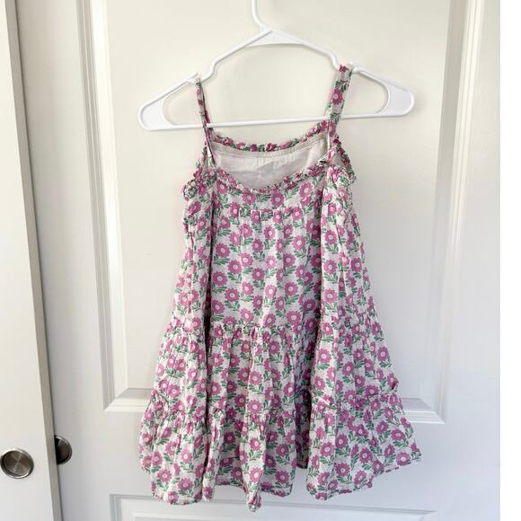 Mini Boden Twirly Pink Primrose Floral Tired Midi Dress 5-6 - Picture 3 of 6